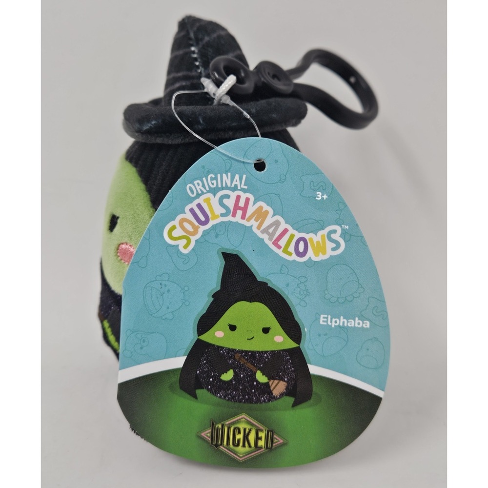 Squishmallows Wicked, Glinda Upland and Elphaba, 3.5" Key Chains, 2 Pack, NWT! - Picture 6 of 16